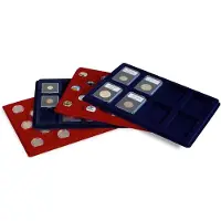 Leuchtturm Tableau, Model S - vak afm: 48 x 48 mm. (12 st.) Blauw - afm: 237 x 194 x 10 mm.