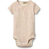 Wheat Rompertje/body 'Linette' crème / olijfgroen / oranje / rosa