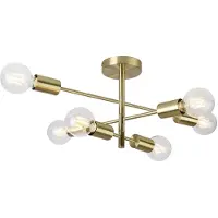 ITALUX Atlantico Hanglamp PNC-5679-6-GD Messing 6xE27