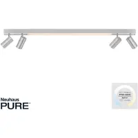 Paul Neuhaus Strakke plafondlamp Pure Lines Spot aluminium