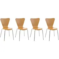 CLP Calisto - 4x Bezoekersstoel natura