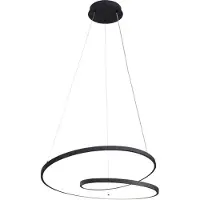 ITALUX Moderne Zwarte LED Hanglamp REINA - Stijlvol en Energiezuinig