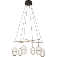 ITALUX LED-hanglamp 32W ALANI PND-34375-6-BK van