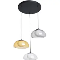 ITALUX Ainale hanglamp, 3xG9, zwart, dimbaar