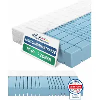 AM Qualitätsmatratzen Premium 7 zones koudschuimmatras 200x200 H2 Made in Germany OEKO TEX gecertificeerde koudschuimmatras 200x200 19 cm hoog ergonomisch matras 200x200 cm