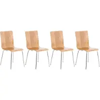 CLP Pepe Set van 4 wachtkamerstoelen eik