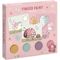 Little Dutch Vingerverf set - Fairy Garden - 4 kleuren vingerverf - Knutselen - Speelgoed kinderen - Voor meisjes - Vanaf 3 jaar