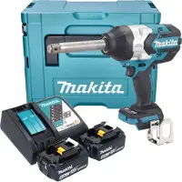 Makita DTW 1005 RMJ accu slagmoersleutel 18 V 1360 Nm 3/4" borstelloos + 2x oplaadbare accu 4.0 Ah + lader + Makpac