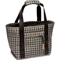 Cortina Bearing Co. handtas vienna patroon, beige, inzettas, dames, fiets, zwart/bruin/beige