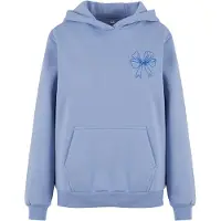 Miss Tee Sweatshirt 'Good Vibes Bow' blauw / duifblauw / wit
