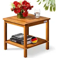 Casaria Bijzettafel Washington Acaciahout 45x45x45cm
