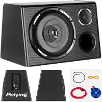 Peiying PY250QA - Autosubwoofer - 10 inch - 200 W - Actieve Subwoofer