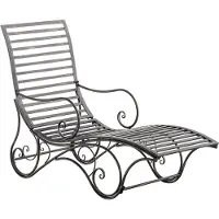 CLP Amiens Tuinstoel - ligstoel - tuin - buiten - hoge rug - metalen frame - bronzen