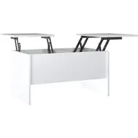 vidaXL Salontafel 80x50x42,5 cm bewerkt hout hoogglans wit