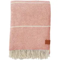 Klippan Yllefabrik Frank wollen plaid 130x200 cm Salmon pink