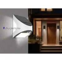 Braytron - Solar Wandlamp Buiten – Solar Tuinverlichting – Zonne Energie Buitenverlichting – 3w - Helder wit 6500K - met sensor