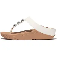Original Brands Fino mirror-dome leather toe-post sandals