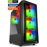 Screenon Game PC - AMD Ryzen 7 2700X - NVIDIA GeForce RTX 4060 8GB - 32GB RAM - 1TB M.2 SSD - Windows 11 Pro - RGB Fans - Wifi & Plug & Play