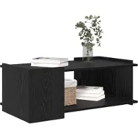 vidaXL Salontafel, zwart, eikenlook, 90 x 50 x 33 cm, houtvezel