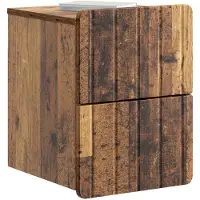 vidaXL Muurbevestigde Nachttafel met lade Oud hout 33 x 34,5 x 43 cm