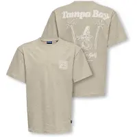 Only & Sons JUNIOR T-shirt met backprint grijsgroen Jongens Katoen Ronde hals - maat 134/140