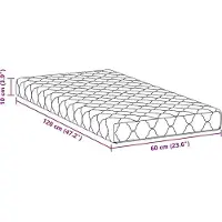 vidaXL Matras Wit 60 x 120 cm Jacquard stof