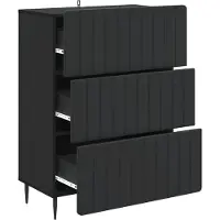 vidaXL Ladekast 66 x 34,5 x 92 cm Bewerkt hout Zwart