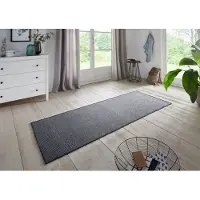 Home Collection Moderne loper effen Bouclé - antraciet 67x200 cm