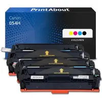 PrintAbout Toner 054H 4-kleuren Multipack Hoge capaciteit geschikt voor Canon