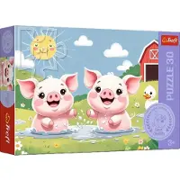 Trefl Puzzel 30 Stukjes: Vrolijk Leven op de Boerderij met Varkentjes