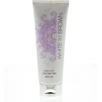 WHITE TO BROWN Wash Off One Day Tan Gel Medium 125ml