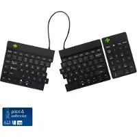 R-Go Tools R-Go Split Break - Ergonomisch Toetsenbord & Numpad - Bluetooth - Break software - QWERTY US - Draadloos - Zwart