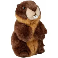 Ravensden Pluche bever knuffel - bruin - 18 cm - Bevers knaagdieren knuffels