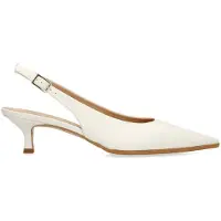 Manfield - Dames - Off white leren slingbacks - Maat 36