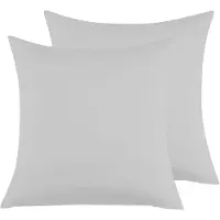 Ce Serie - Decoratieve Kussenhoes - Lichtgrijs - 80x80 cm - Envelope Sluiting