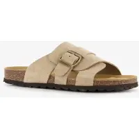 Hush puppies suède dames bio slippers beige maat 36