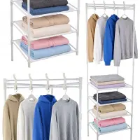 VERK - Kapstokhoek - Metalen Garderobe - 174cm x 42cm - Wit