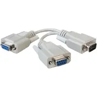 DeLOCK Seriële RS232 splitter 9-pins SUB-D (m) - 2x 9-pins SUB-D (v) - 0,15 meter