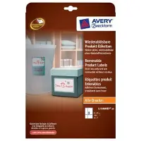 Avery Afneembare productetiketten ft 62 x 89 mm (b x h), 180 stuks, 9 per blad, doos van 20 blad