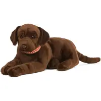 Living Nature Knuffel Labrador - bruin - honden knuffeldier - liggend - 60 cm - pluche