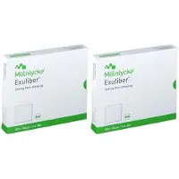 Mesoft Mölnlycke Exufiber Gelvormend Vezelverband 10x10cm 2x10 St Compressen
