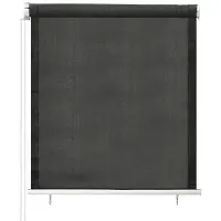 vidaXL Rolgordijn voor buiten 65(B)x140(H) cm antracietkleurig