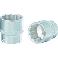Ks Tools 918.1338-E, doppen, 1/2", metrisch, 2-delig, 23,24 mm, chroomvanadiumstaal