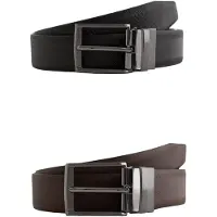 We fashion reversible riem zwart/donkerbruin male | Maat: 90 cm