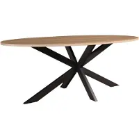 Lizzely Garden & Living Eettafel ovaal 240cm Rato lichtbruin ovale tafel