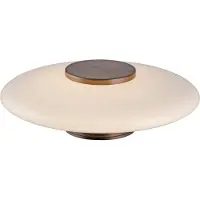 Pure LED-wandlamp Vitrum, dimbaar, bruin / roest, Woon-/ Eetkamer, Glas, Modern, LED wandlamp