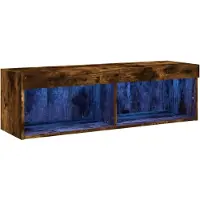 vidaXL Tv-meubel LED-verlichting 100x30x30 cm gerookt eikenkleurig