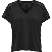 ONLY ONLAUGUSTA LIFE S/S LACE MIX TOP JRS Dames Top - Maat S