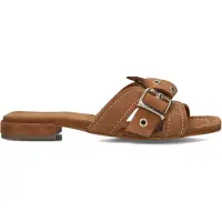 Stefano lauran Dames Slippers 25037 - Bruin - Maat 40