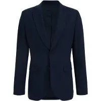 Fundamentals - Heren slim fit blazer - THE FLEX SUIT - Slim/Tall fit - Donkerblauw - Maat: 56